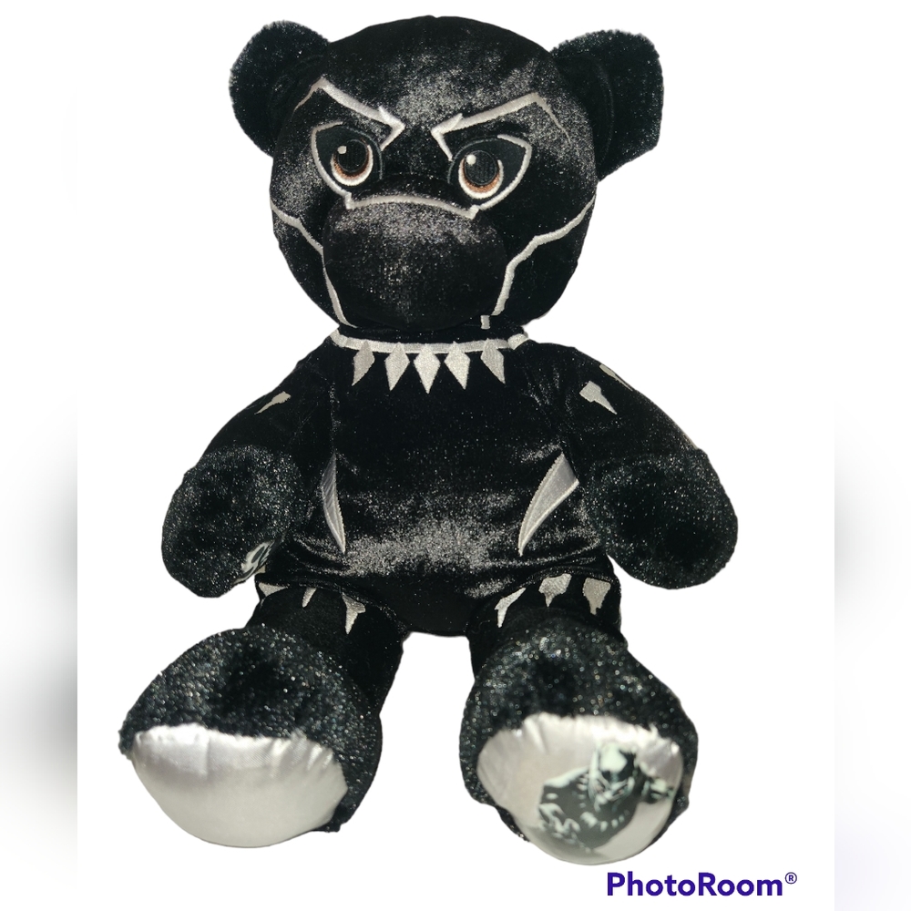 Build A Bear Black Panther Marvel Avengers Plush Stuffed Bear With Sound
